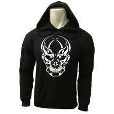 NWT DEATH SKULL DARK HORROR SCARY GOTHIC MEN'S HOODIE SWEATSHIRT SIZE S M L XL