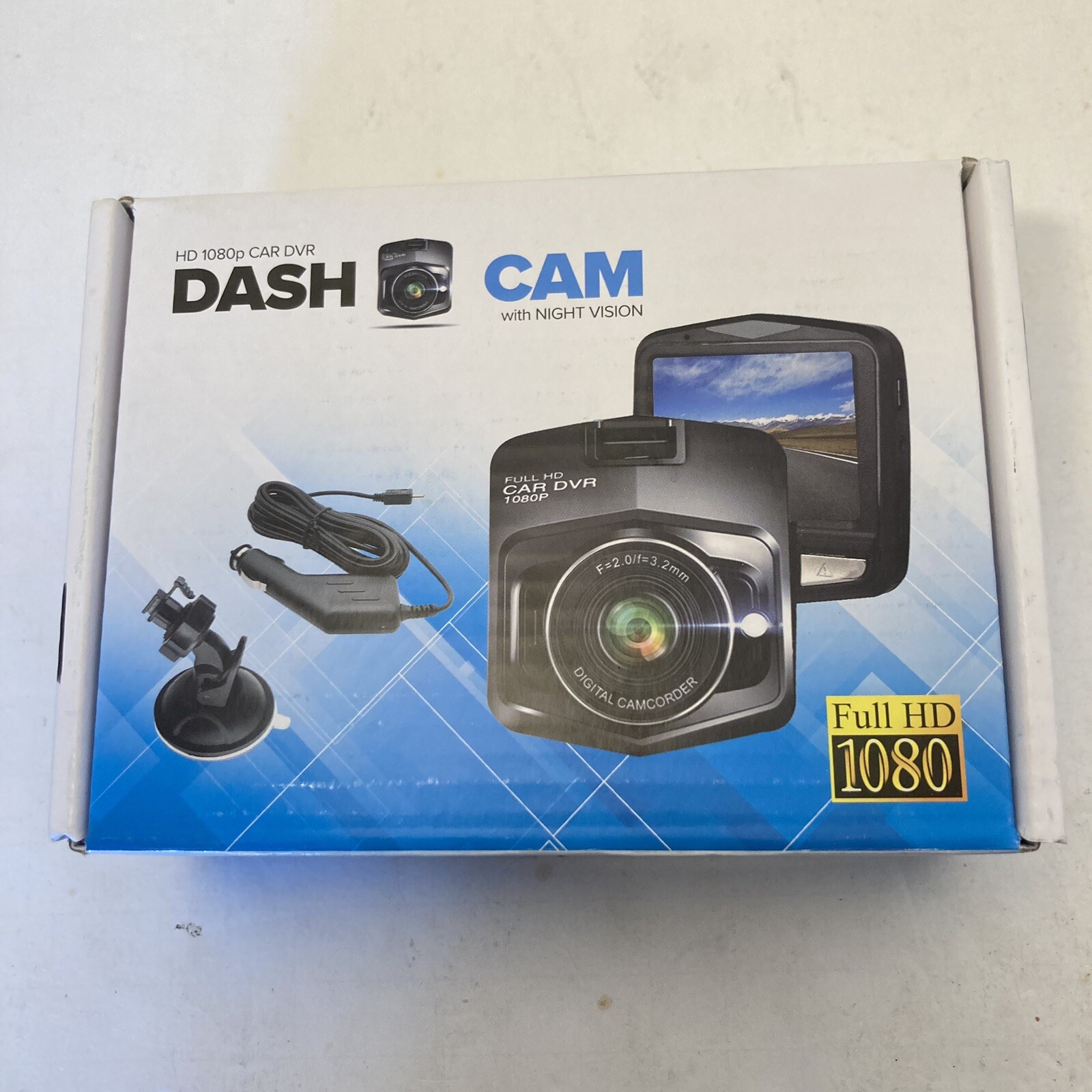HD 1080p Night Vision Dash Cam Car DVR New Open Box-image
