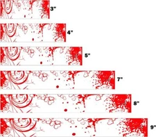 White Water Archery Cupid Hearts Swirl Womens Girls Red White Arrow Wraps 15 pc