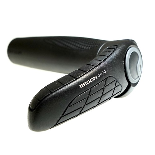 Ergon GP3(GP30) Bike Handlebar Grips MTB Hybrid 3-Finger Bar Ends -Full Black - Picture 4 of 5