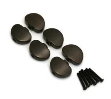 (6) Ebony Wood Buttons Grover Rotomatic Full Size Guitar Tuners TK-7724-0E0