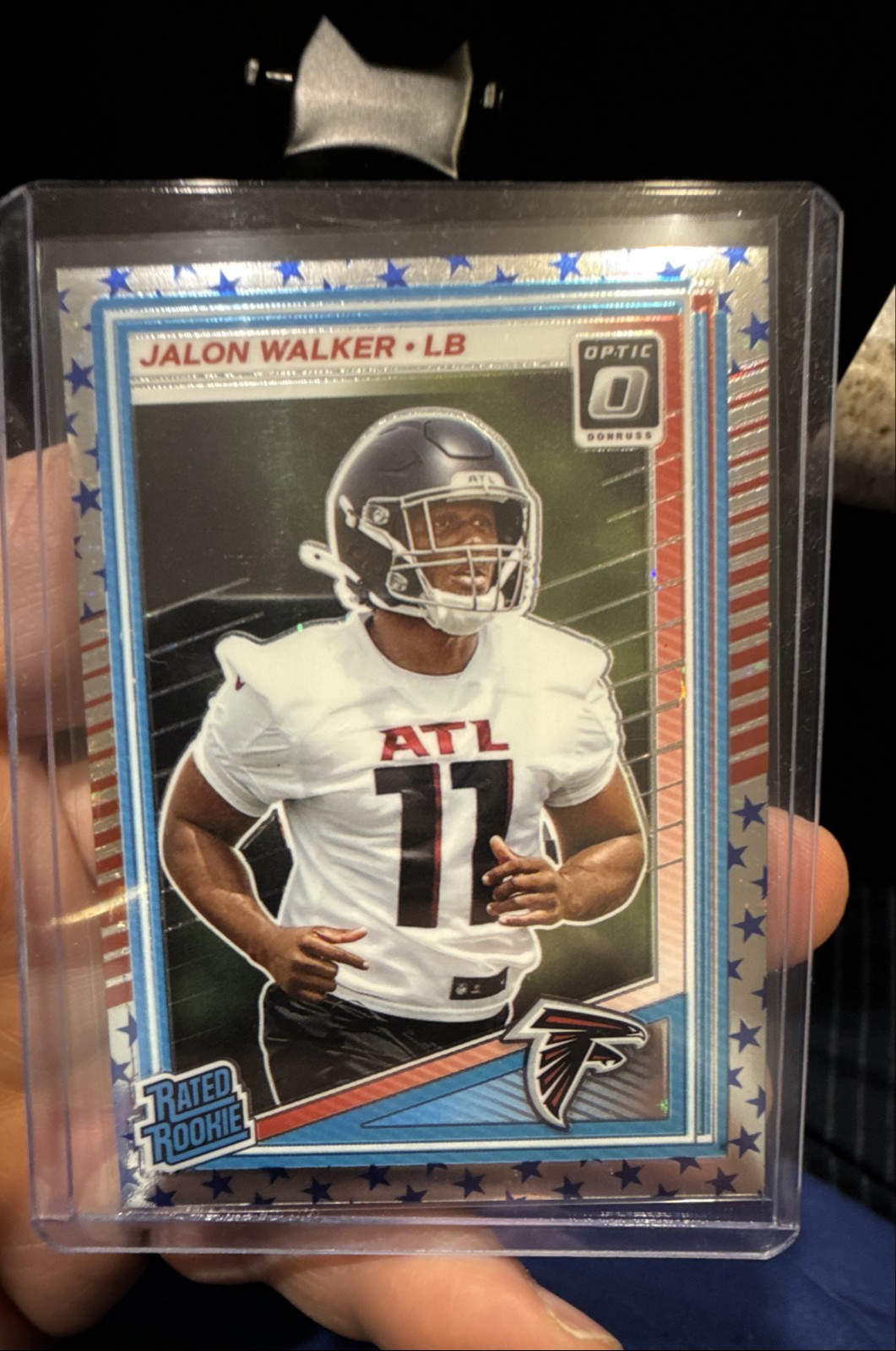2025 Panini Donruss Optic - Rated Rookie Jalon Walker #290 Blue Stars Prizm (RC)