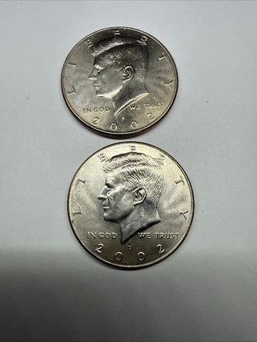2002 P & D Kennedy Half Dollar Set NIFC Uncirculated US Mint Coins