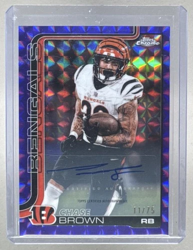 2025 Topps Chrome Chase Brown Chrome Autographs (RAW)