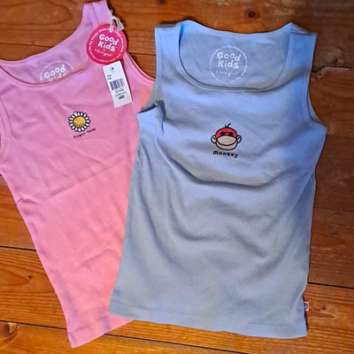 Good Kids by Life is good Mädchen Unterhemd Tanktop 2er Pack Rosa/Blau Gr. L