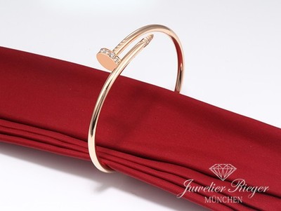 Cartier Armreif Juste un Clou Rosegold 750 Diamanten Gr 19 2017 B6048517 Gold