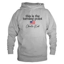 This is Turning Point Charlie Kirk True Patriot Memorial Pullover Hoodie