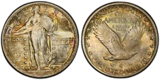 1920 25C Standing Liberty Quarter PCGS MS67FH