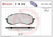 BREMBO Bremsbeläge Satz Vorne für SUBARU IMPREZA Schrägheck (GR, GH, G3) P 78