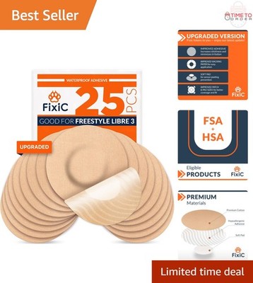Libre 3 Sensor Covers 25 Pack Adhesive Patches for Libre 3 & Plus Sensors