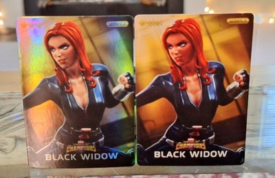 MARVEL CONTEST OF CHAMPIONS DAVE & BUSTERS BLACK WIDOW FOIL & NONFOIL