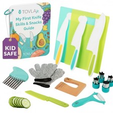 412 Ages Kids Safe Knife Cooking Set Peeler Chopper Cutting Board Tools
