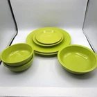 Lot of 7 Fiestaware Fiesta Lemongrass - 3 Plates, 1 Saucer, 3 Bowls