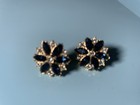 Vintage Roman Gold Tone Hoop Earrings Chunky Oval Pierced Statement Style — photo 3