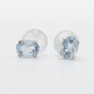 Jewelry Pierced Earring Aquamarine 0.28ct White Gold 5650328