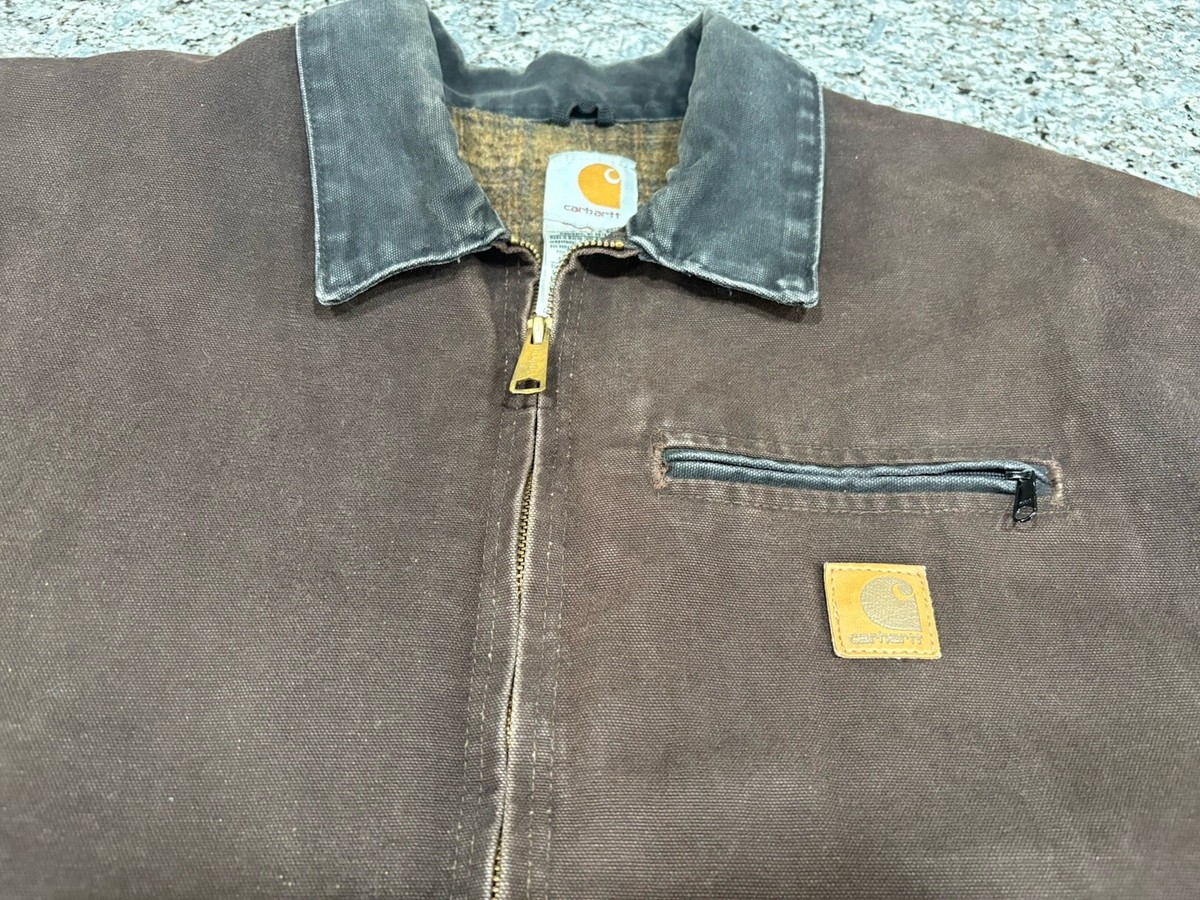 Vintage Carhartt Detroit Jacket Blanket Lined Mens 2XL Tall J97