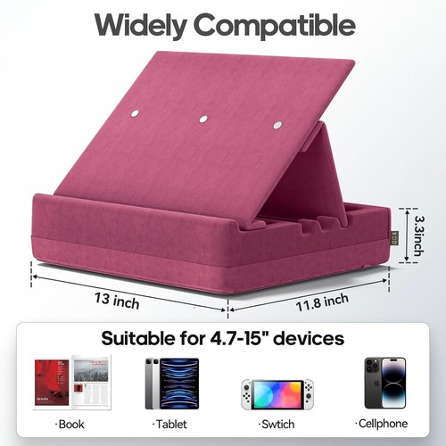 Adjustable Velvet Reading Stand with Storage Tray for Books and Devices 4.7-15" - 第 9/10 張圖片