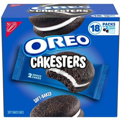OREO Cakesters Soft Snack Cakes, Snack Packs, 2.02 oz., 18 pk. 