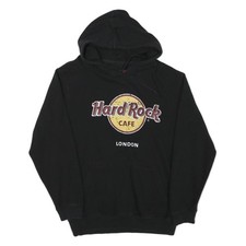 HARD ROCK CAFE Felpa Pullover Uomo London Nera Cotone Misto L Casual