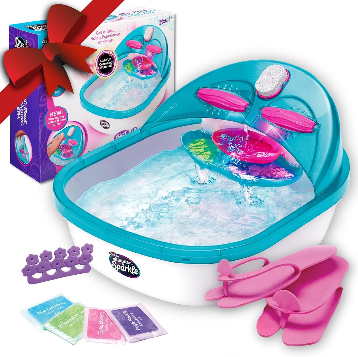 CRA-Z-ART Shimmer N Sparkle 6In1 Real Foot Massaging Pedicure Spa - Colour-Chang