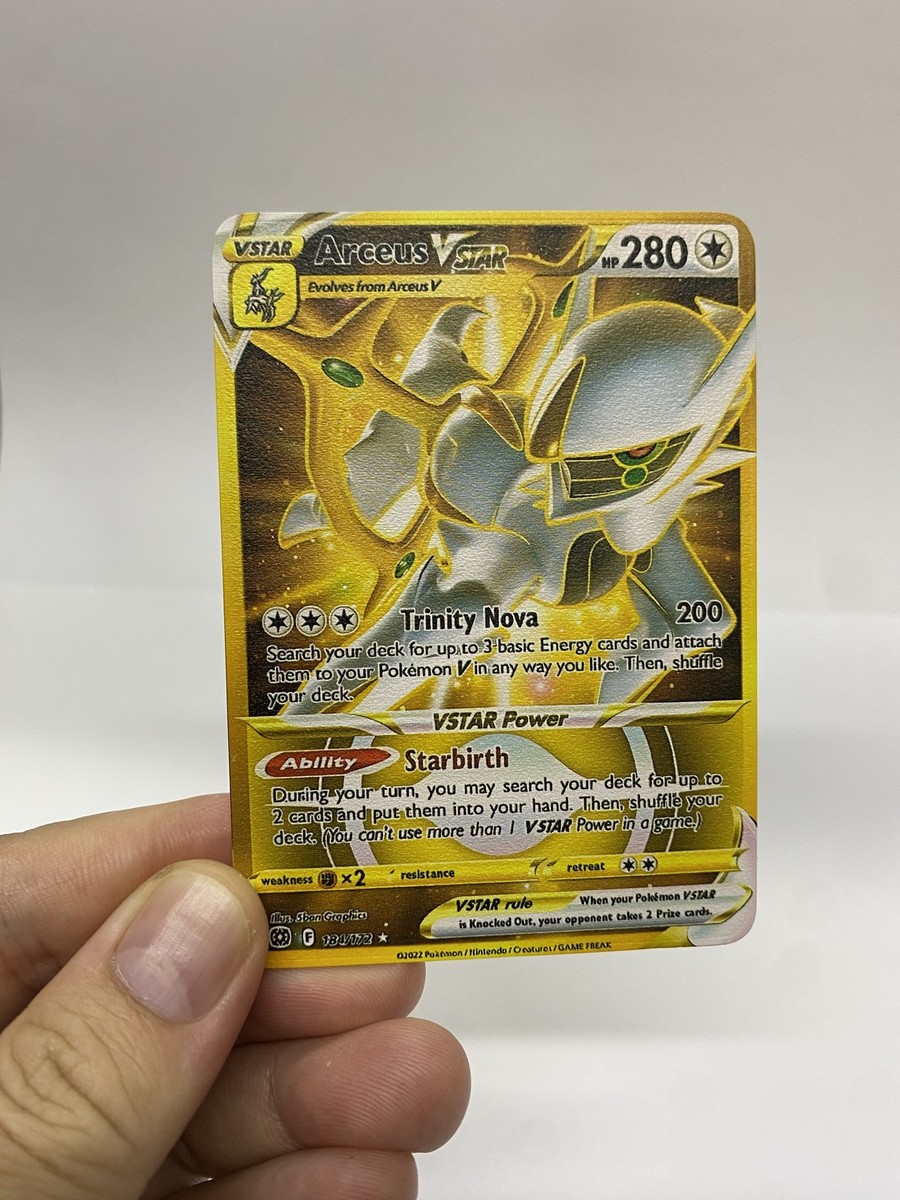 Arceus V Gold Metal Pokémon Card-Collectible Gift Display！Christmas GOOD
