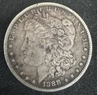 1888 Morgan Silver Dollar $1 No Mint Mark Philadelphia 90% Silver Coin
