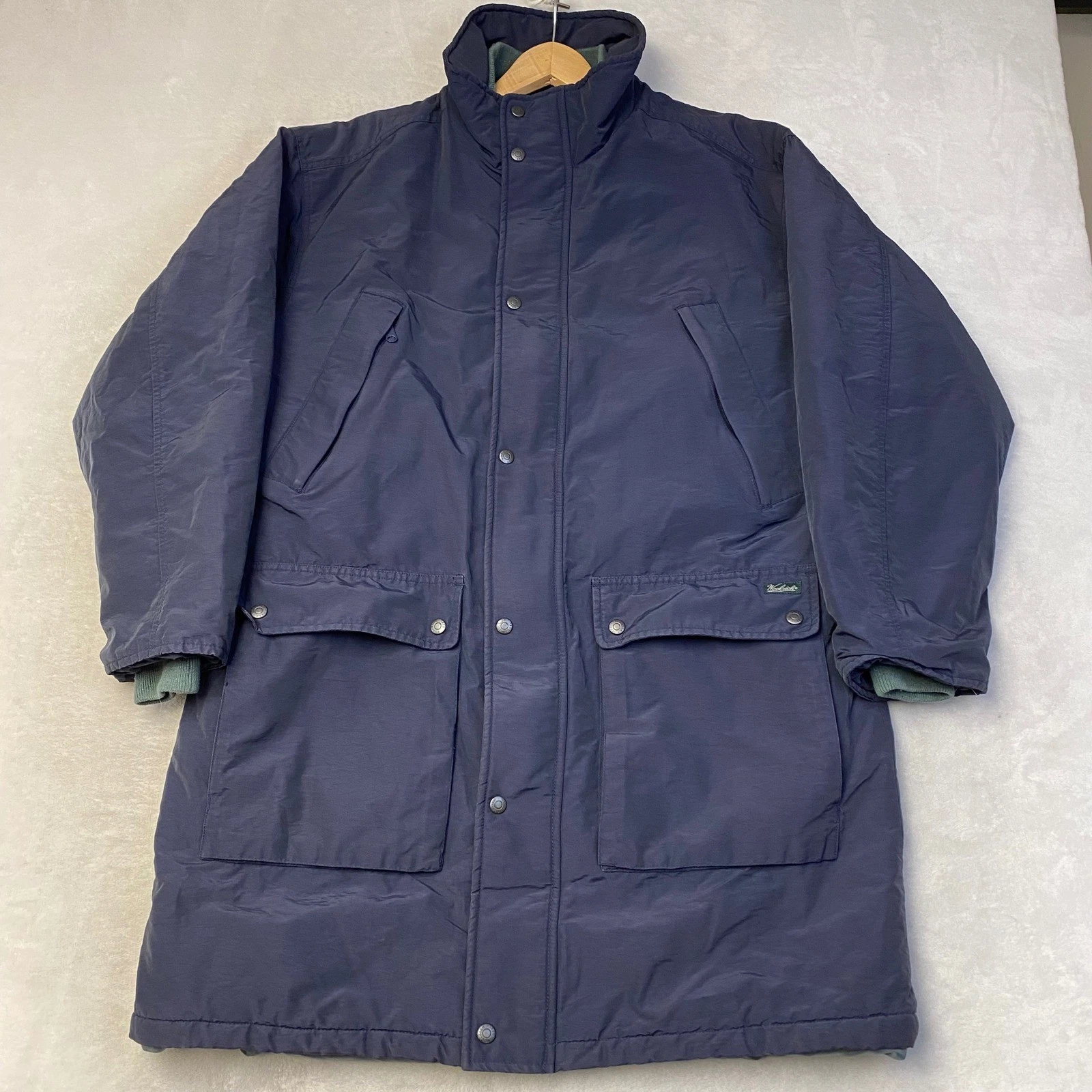 Woolrich Rugged Outdoorwear Men's Navy Parka Jacket Size Large