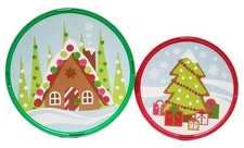 Snapware 4 Piece Cookie Keeper 2 Containers with Lids Christmas Theme, Green New