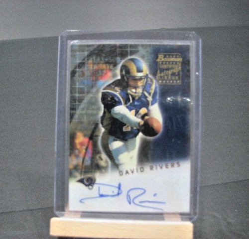 2001 Bowman - Rookie Autographs David Rivers #BA-DR (AU, RC) w/toploader