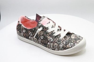 Sz 8.5  Skechers BOBS Women's Beach Bingo-Woof Pack Sneaker, Taupe/Multi, 8.5 ..