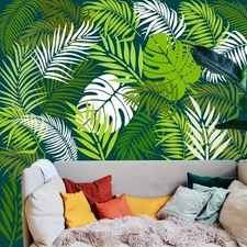 5 Large Leaf Stencils - 12 x 16 Inch, Reusable Palm & Fern Leaf Stencils for ...