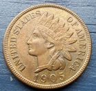 1905 Indian Head Cent.  Almost Uncirculated.    Full Liberty & Diamonds.