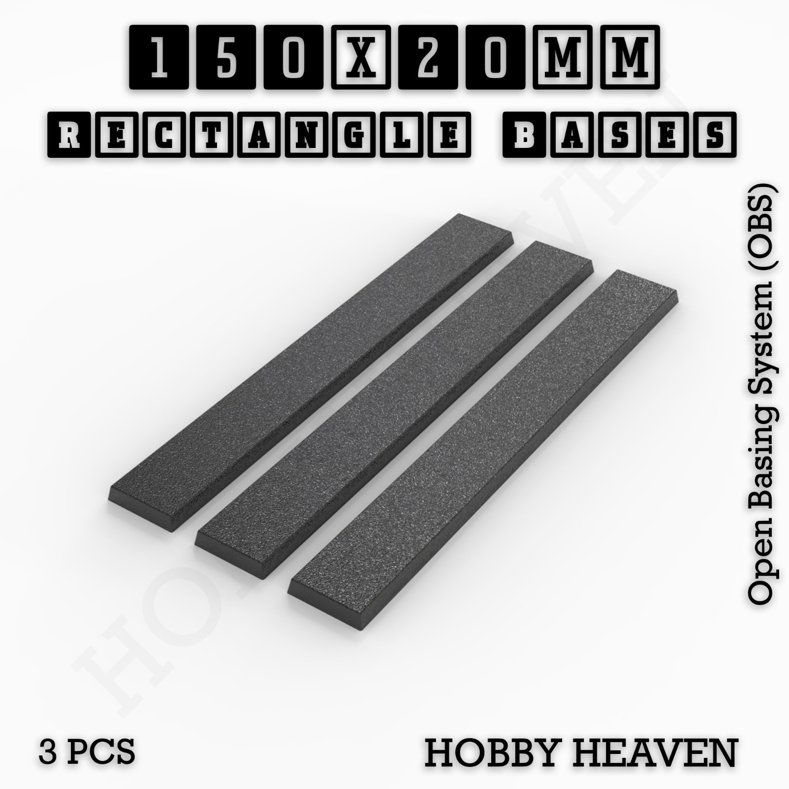 Wargaming Rectangle Plastic Bases Full Range 15 - 200mm Tabletop Games 3d Print