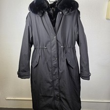 RISISSIDA Women Winter Parka Puffy Coat,Puffer Jacket with Long Fur Collar Hood