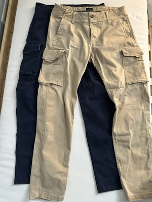 Dockers Men's Tapered Fit Slim Cargo Pants 32x32 Navy Khaki Bundle - Image 1 of 4