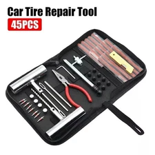 Tire Repair Kit Plug Car Truck Motorcycle Home DIY Flat Puncture Patch Tool Set