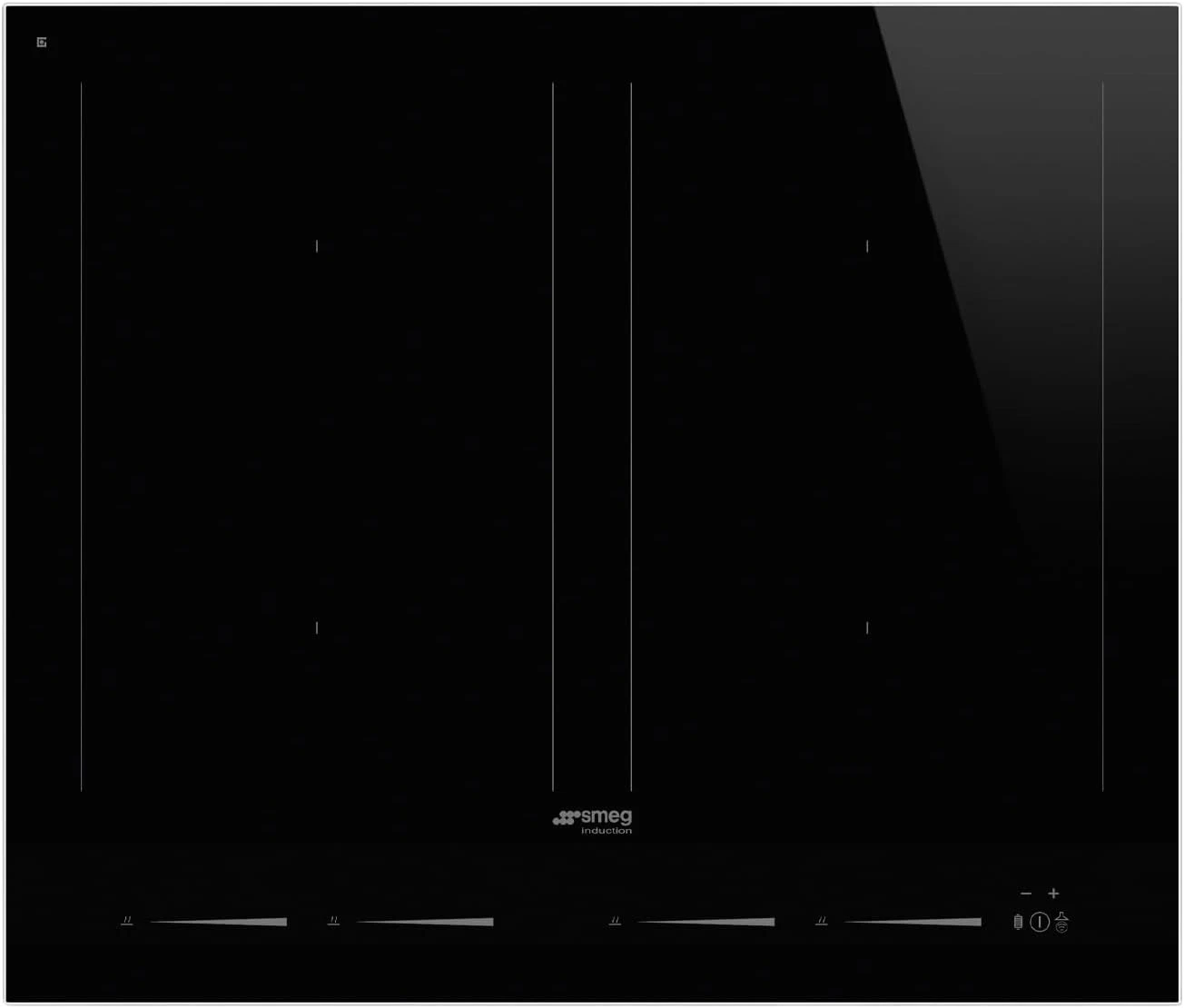 Induction hob with 4 heating zones from Smeg Linea - SIM1644D EX DISPLAY
