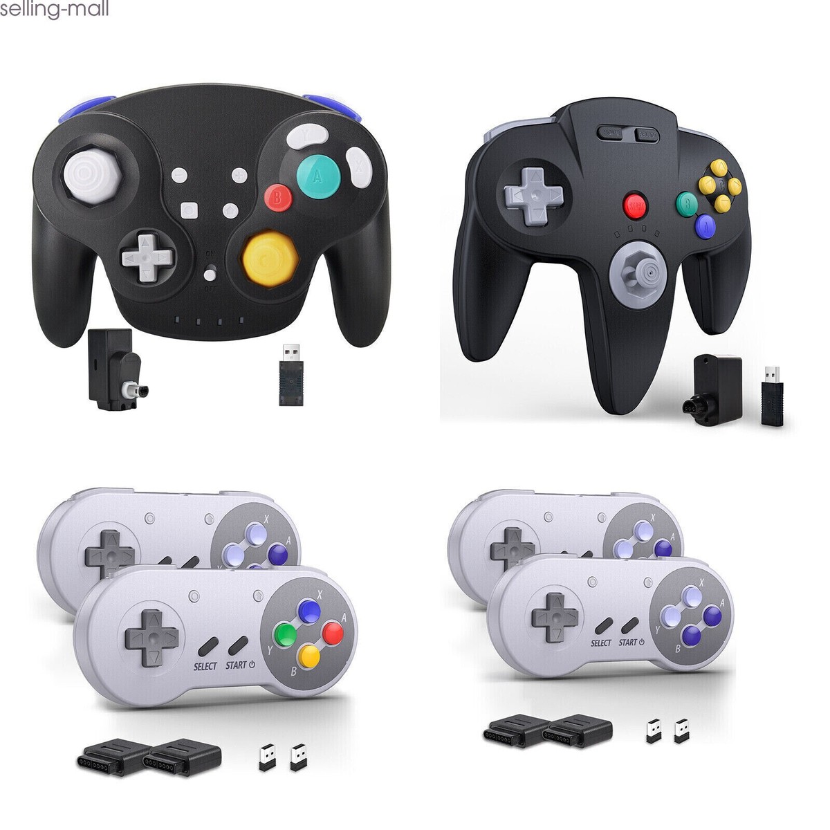 NINTENDO GAMECUBE + リモコン三台 Upgrade Version Wireless N64/SNES/Gamecube Controller for