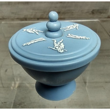 Vintage Child Play Wedgwood STYLE Plastic Miniature Pedestal Lidded Candy Dish