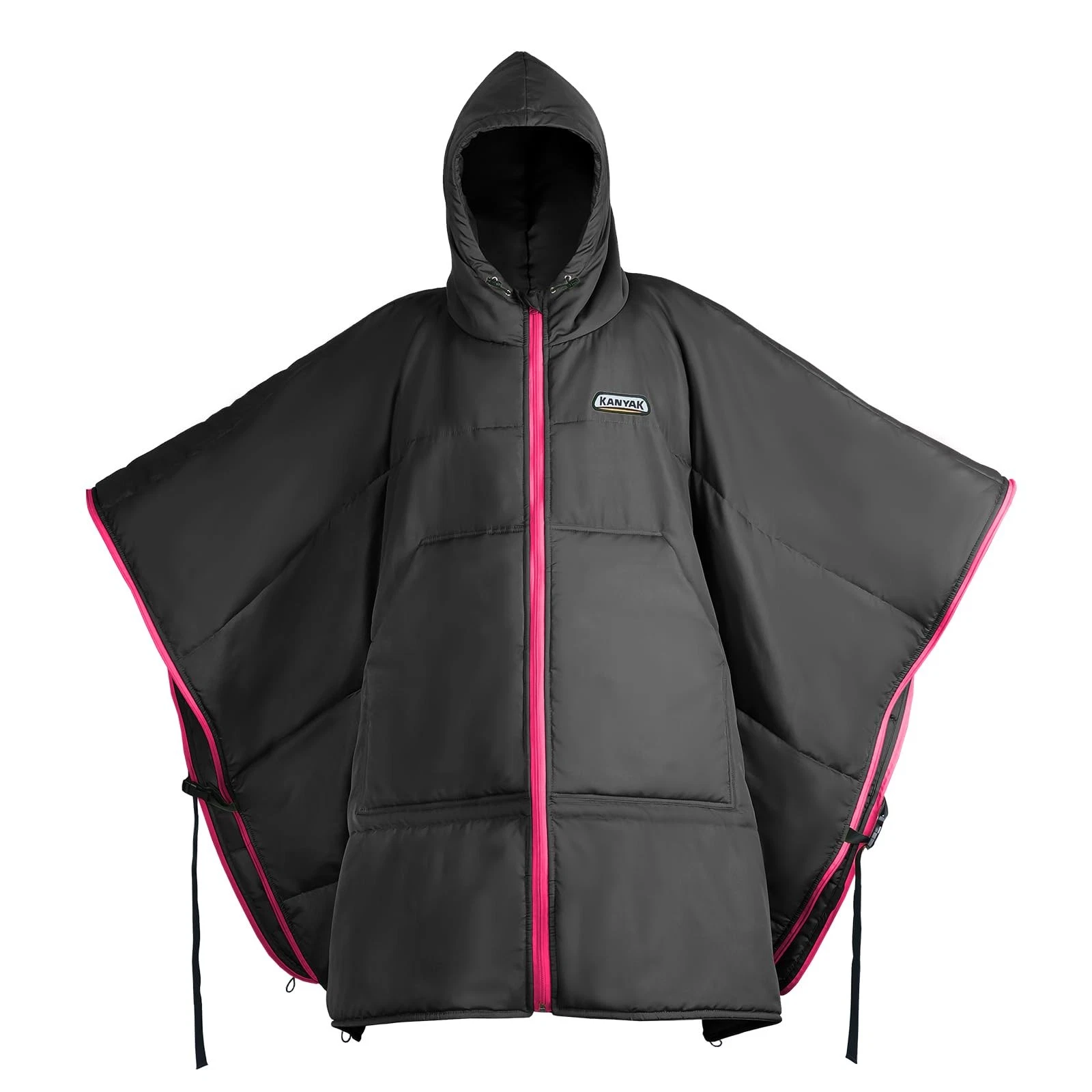 Hooded Wearable Stadium Blanket, Camping Blankets, Large Poncho Windproof Wa...