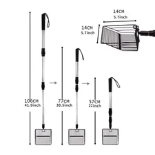 Chicken Coop Rake Stretchable Litter Sifter Chicken Coop Accessories Poop Shovel
