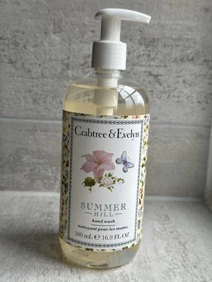 Crabtree & Evelyn summer hill Hand Wash Liquid Pump Soap 500ml Brand New