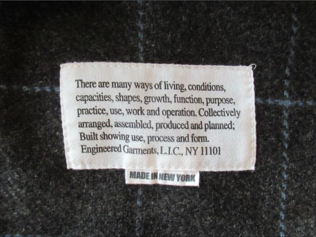 Engineered Garments Wool Zip Jacket WP Windowpane… - image 3