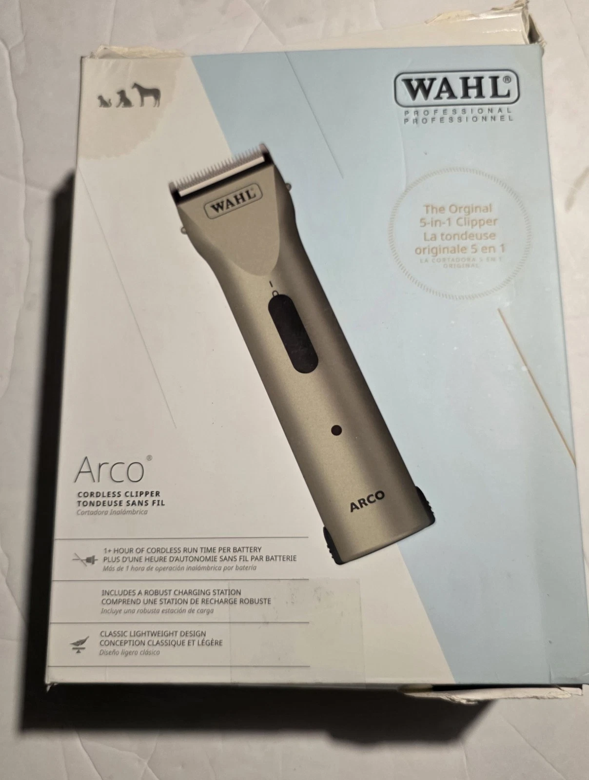 NEW Wahl Professional Animal Arco Pet Dog, Cat, Horse Clipper 2 Batteries