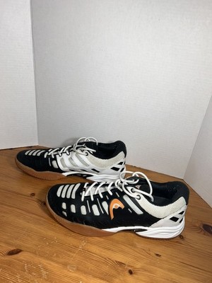 Head Speed Pro II Men's Shoes Size 7 Lite Indoor Squash Black/White/Orange