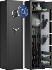 3-5 Rifle  Pistol Safe with Dual Alarm  Silent Mode, Gun Cabinet with 3 Slots