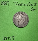 1887 Indian Head Cent / Penny 1c GD Good