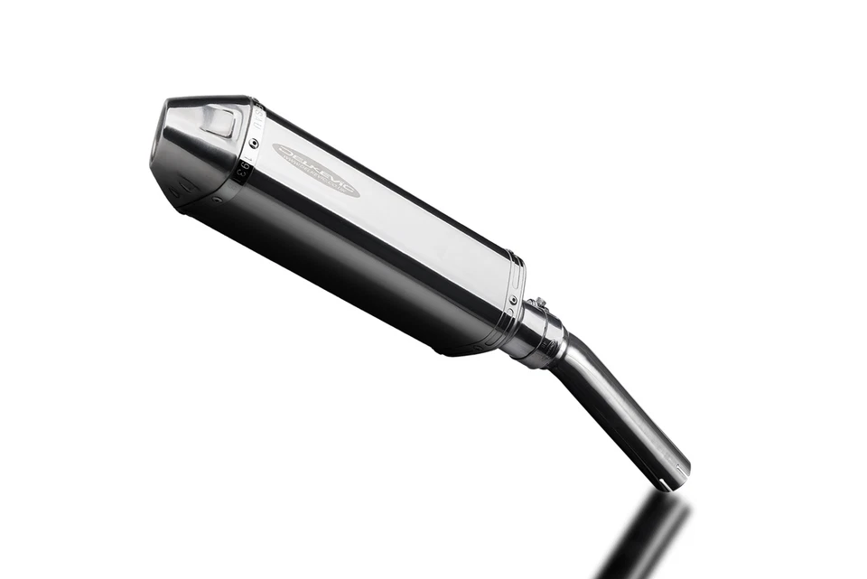 Suzuki DR650S DR650R 1990-1995 Slip On 13" TriOval Stainless Exhaust Muffler Kit - Image 2 of 4