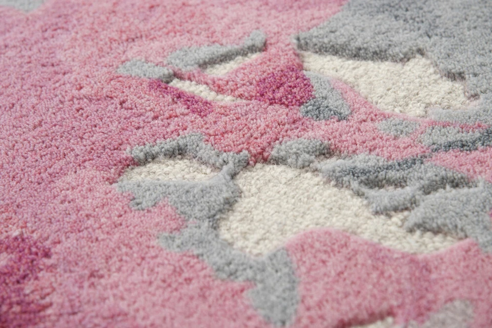 Rizzy Rugs Pink Leaves Patches Petals Contemporary Area Rug Abstract CNP108 - Image 3 of 4