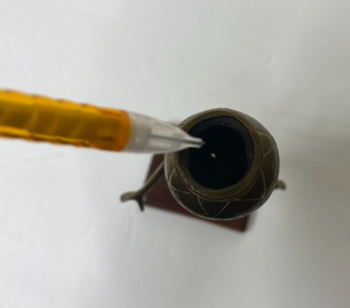 Antigua estatuilla femenina africana de bronce - Imagen 6 de 16